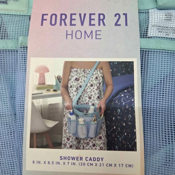 Forever 21 Home Light Blue Shower Caddy - Picture 3 of 4